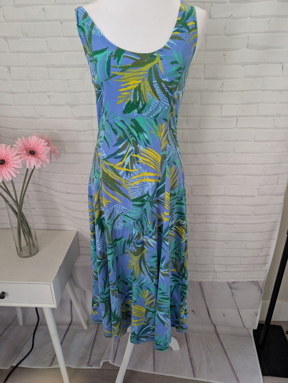 Tikal Trading Co - Vintage Sleeveless  Tropical Print Maxi Dress